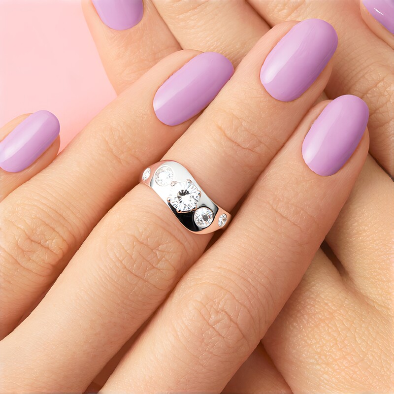 Zirkon-Silberring (de Melo)