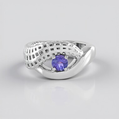 Anello in argento con Tanzanite (SAELOCANA)