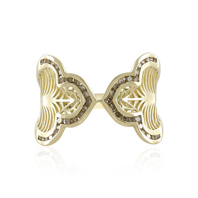 Anello in oro con Diamante Champagne I2 (Ornaments by de Melo)
