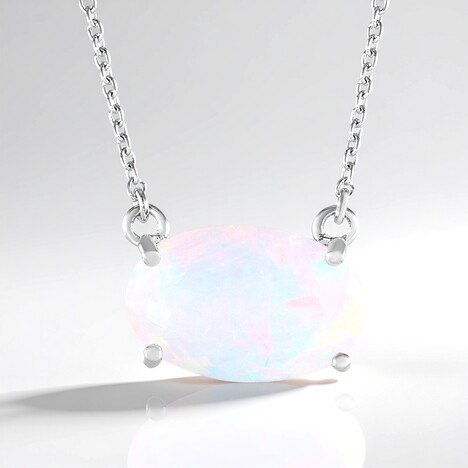 Collana in argento con Opale di Welo AAA (de Melo Essence)