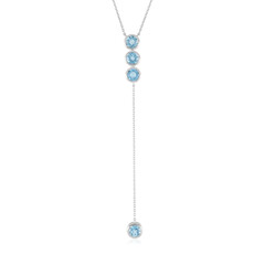 Collier en argent et Topaze bleu Suisse (de Melo Essence)