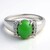 Anello in argento con Crisoprasio Imperiale
