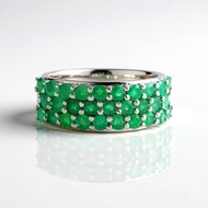 Socoto Emerald Silver Ring
