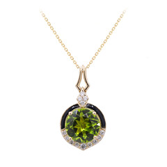 14K Dashihe Peridot Gold Necklace (CIRARI)