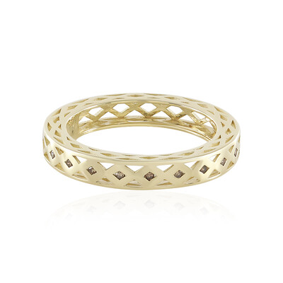 Anello in oro con Diamante Champagne I2 (Ornaments by de Melo)