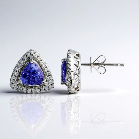 Orecchini in oro con Tanzanite AAA
