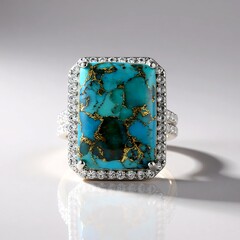 Anello in argento con Turchese Ramato Blu (Faszination Türkis)