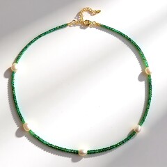 Collana in argento con Smeraldo Zambia