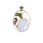 Colgante en plata con Piedra de Luna blanca (Adela Silber)