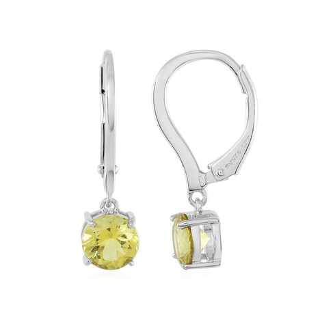 Goldener Apatit-Silberohrringe