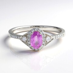 Anello in oro con Zaffiro Rosa (CIRARI)
