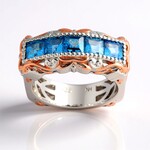 Anello in argento con Acquamarina (Gems en Vogue)