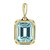 Himmelblauer Topas-Goldanhänger (dagen)