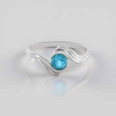 Anello in argento con Topazio Paraiba