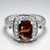 Anello in argento con Occhio di Tigre Rosso