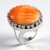 Anello in argento con Conchiglia di Ostrica Spinosa Arancione (Desert Chic)