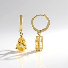 Orecchini in argento con Citrino