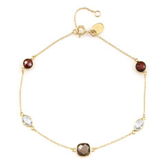 Bracciale in argento con Quarzo Fumè