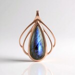 Ciondolo in argento con Labradorite Blu Maniry (KM by Juwelo)