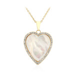 Perlmutt-Silberhalskette