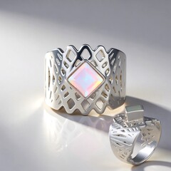 Bague en argent et Opale Welo AAA (de Melo Essence)