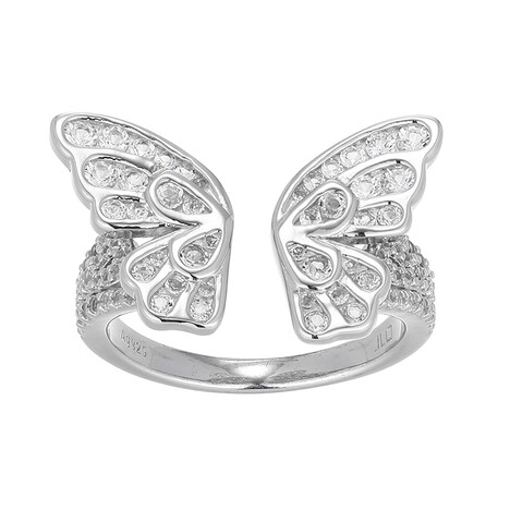 White Topaz Silver Ring (Adela Silber)