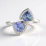 Bague en argent et Tanzanite non chauffée