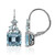 Boucles d'oreilles en argent et Topaze bleu ciel