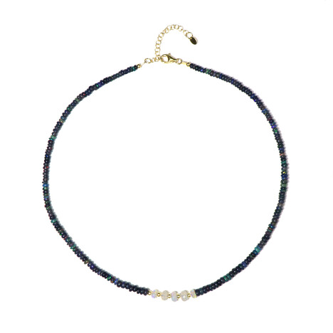 Opal-Silberhalskette