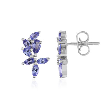 Boucles d'oreilles en argent et Tanzanite