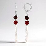 White Freshwater Pearl Silver Earrings (Riya)
