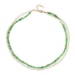 Zilveren halsketting met Tanzania Tsavorieten