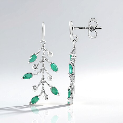 Orecchini in argento con Smeraldo Socoto