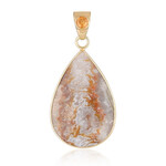 Zilveren hanger met een Druzische Agaat (Bali Barong)