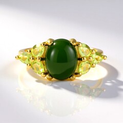 Anello in argento con Giada Canadese