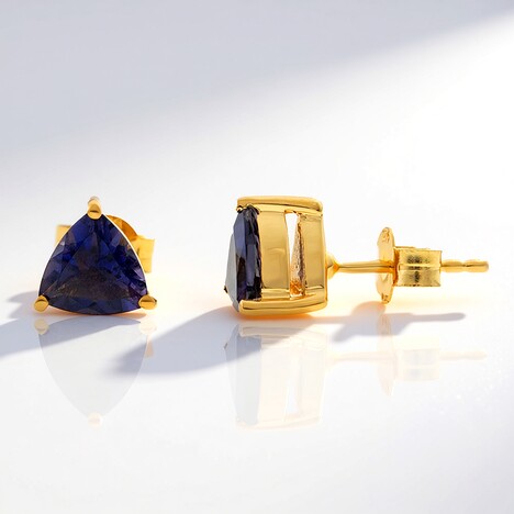Orecchini in argento con Iolite