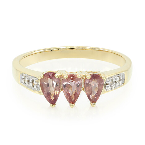 Anillo en oro con Zafiro Padparascha no calentado