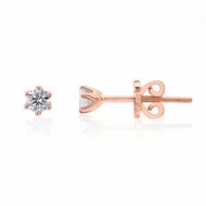 Pendientes en oro con Diamante IF (D) (Annette)
