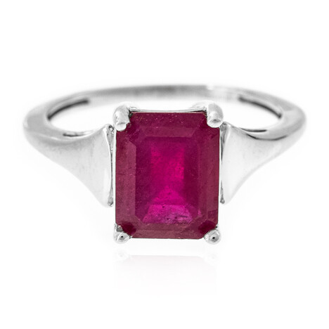 Anillo en plata con Rubí de Madagascar