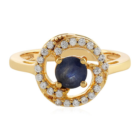 Blauer Madagaskar-Saphir-Silberring