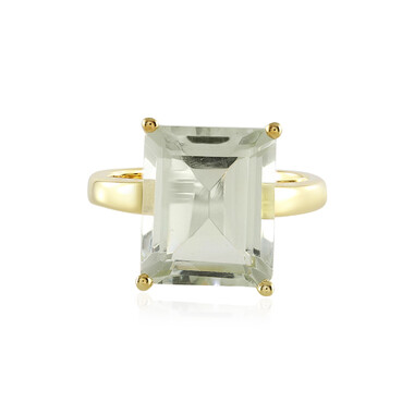 Grüner Amethyst-Silberring