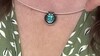 Zilveren hanger met een Paraiba-blauwe topaas (MONOSONO COLLECTION)