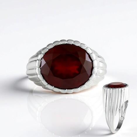 Anello in argento con Granato Essonite (de Melo Essence)