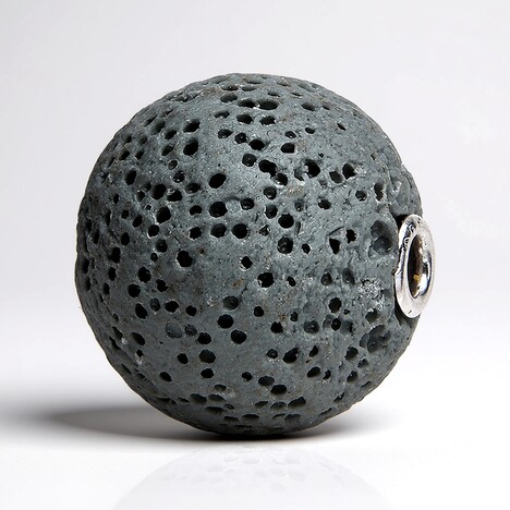 Pendentif en argent et Lave verte (MONOSONO COLLECTION)