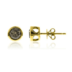 Boucles d'oreilles en or et Diamant chocolat SI2 (CIRARI)