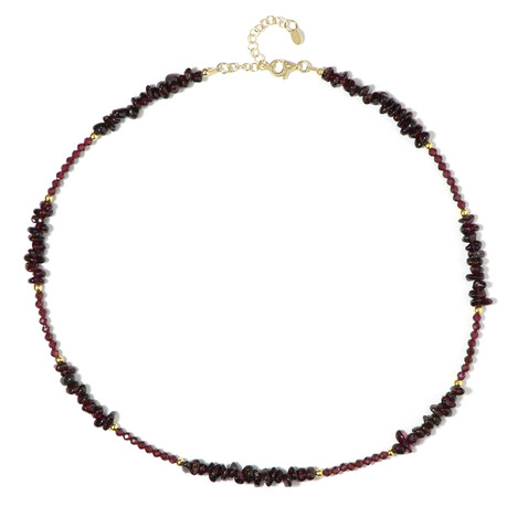 Mosambik-Granat-Silberhalskette