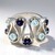 Anello in argento con Topazio Blu Cielo