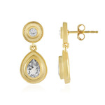 Weißer Topas-Silberohrringe