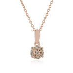 Collar en plata con Diamante chocolate I2