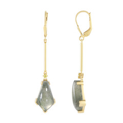 Zilveren oorbellen met Gouden Minary Labradorieten (KM by Juwelo)